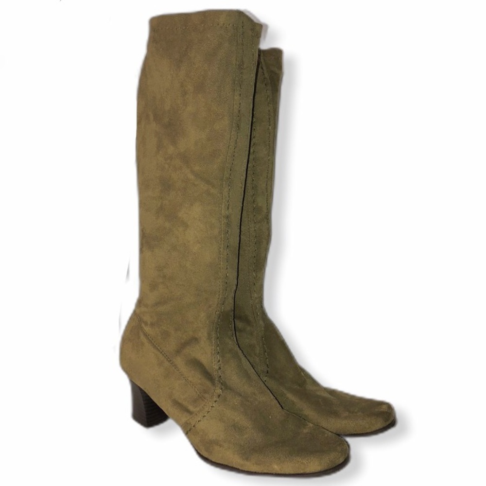 Faux Suede Boots-Sz 10